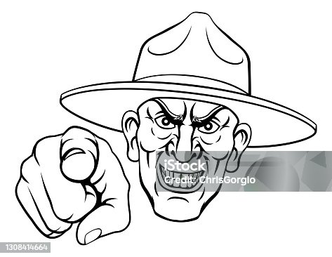 istock Army Bootcamp Drill Sergeant Soldier Ponting 1308414664
