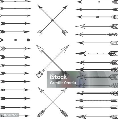 istock Arrow Clip art Set in Vector on White Background 502702663