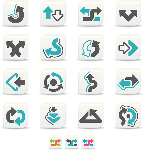 arrow icons | simicoso collection vector art illustration