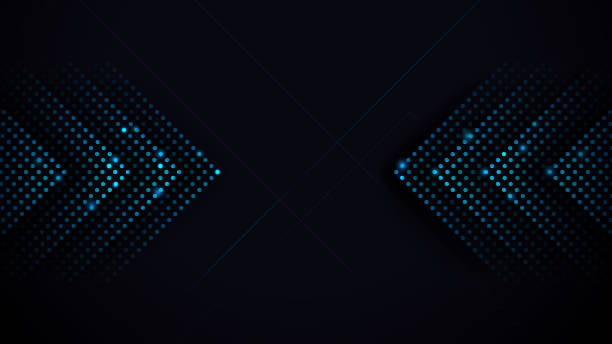 стрелки светло-голубой абстрактный футуристическая скорость на черном фоне. иллюстрация вектора - компьютерная графика stock illustrations