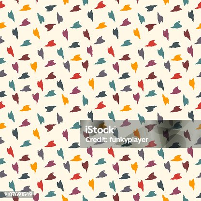 istock Arrows, pointers motif seamless pattern. Paint brush design background. Freehand modern minimal ornament. Trendy handdrawn doodle geometric print 1407691549