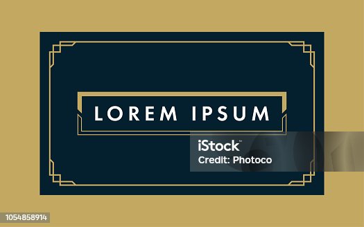 istock Art Deco Gift & Business Card Template 1054858914