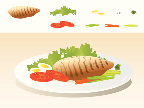 All the ingredients you need to make your own gourmet dish vector