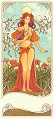 istock Art Nouveau Poster Design 1309035195