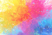 istock Artistic rainbow colors splash watercolor background 1310563576