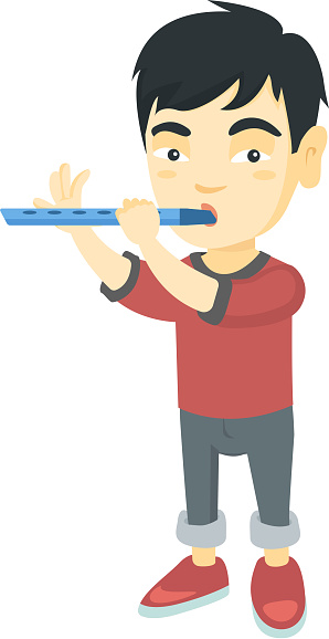 Boy blowing a flute Clipart | +1,566,198 clip arts