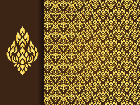 Asian traditional art Design, Thai traditional background ( Lai Thai pattern )