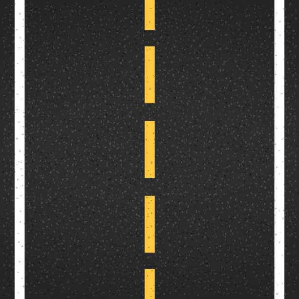 Asphalt Road Asphalt road with markings, vector eps10 illustration dividing line road marking stock illustrations