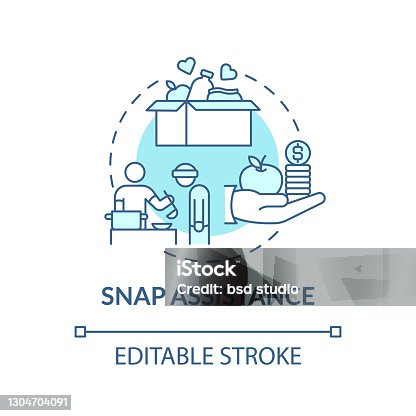 istock SNAP assistance concept icon 1304704091