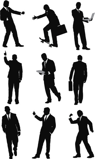 Assorted businessmen vector illustrations