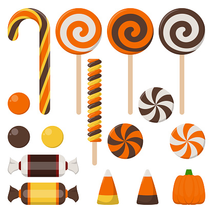 Assortment of Colorful Halloween Candy