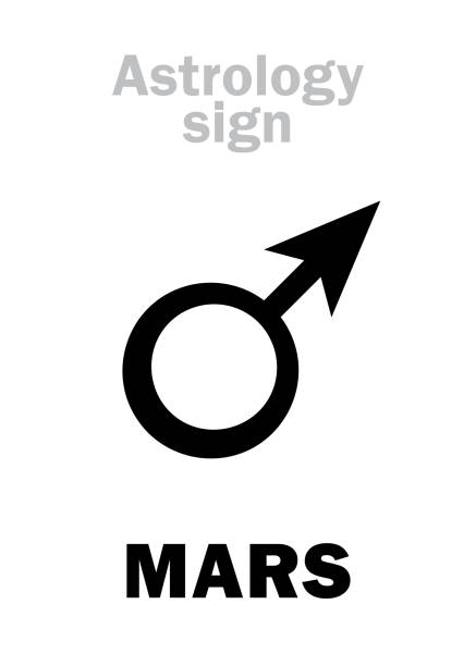 Astrology Alphabet: MARS (male), classic personal planet. Hieroglyphics character sign (single symbol). Astrology Alphabet: MARS (male), classic personal planet. Hieroglyphics character sign (single symbol). images of ares god of war stock illustrations