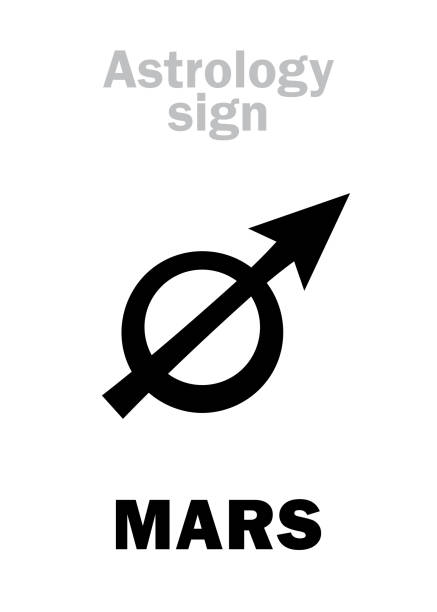 Astrology Alphabet: MARS (Pyroeis), the planetary star (planet). Hieroglyphics character sign (ancient greek symbol). Astrology Alphabet: MARS (Pyroeis), the planetary star (planet). Hieroglyphics character sign (ancient greek symbol). ares god of war stock illustrations
