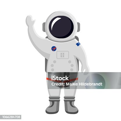 istock astronaut flat design isolated on white background 1066284708