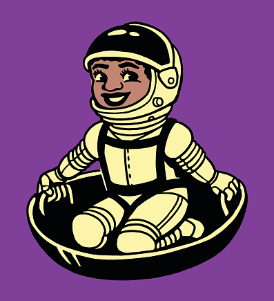 Astronaut on a Sled