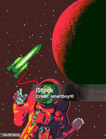 istock Astronaut on Space Walk 1347875032