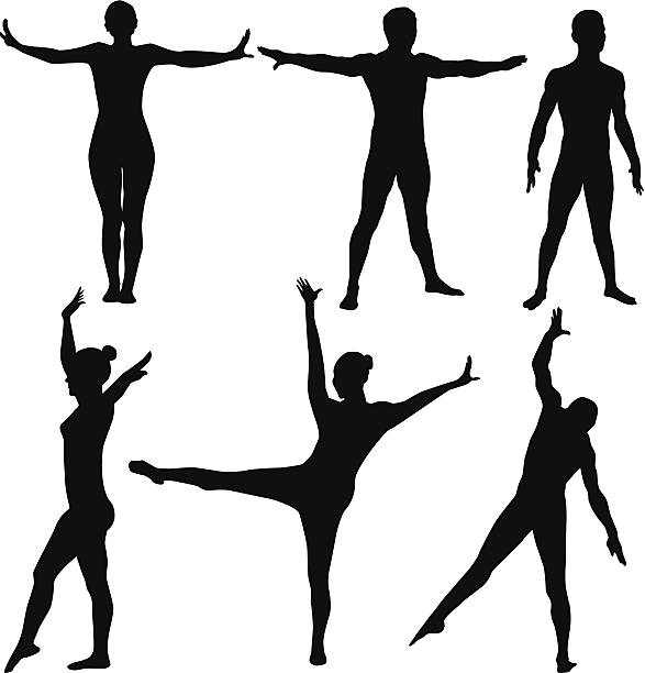 Athlete Body silhouette vector art illustration
