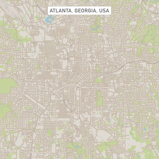 Atlanta Georgia US City Street Map Vector Illustration of a City Street Map of Atlanta, Georgia, USA. Scale 1:60,000.
All source data is in the public domain.
U.S. Geological Survey, US Topo
Used Layers:
USGS The National Map: National Hydrography Dataset (NHD)
USGS The National Map: National Transportation Dataset (NTD) atlanta stock illustrations
