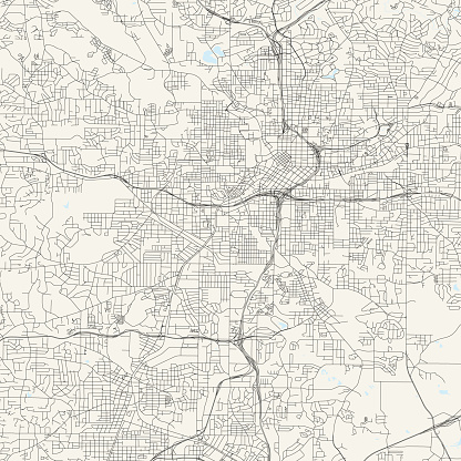 Atlanta, Georgia Vector Map