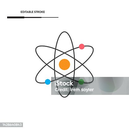 istock Atom Icon Vector Design. 1428640843