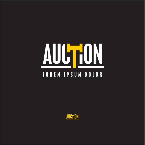 Auction logo Auction vector logo design auction stock illustrations