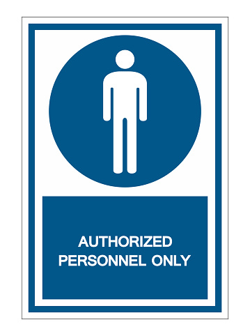 Authorized personnel only Symbol Sign Isolate On White Background,Vector Illustration EPS.10