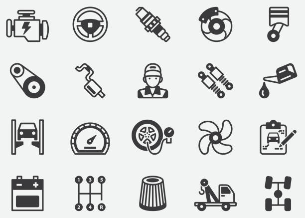 Auto service ,Car Features Pixel Perfect Icons Auto service ,Car Features Pixel Perfect Icons used car sale stock illustrations