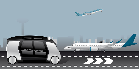 Autonomous shuttle at the airport