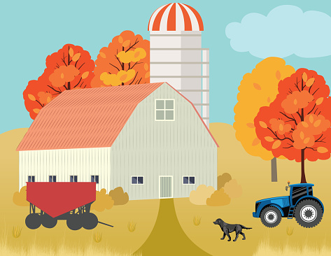 Autumn Farm Scene