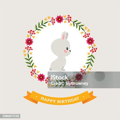 istock Autumn Happy Birthday card 1286817235