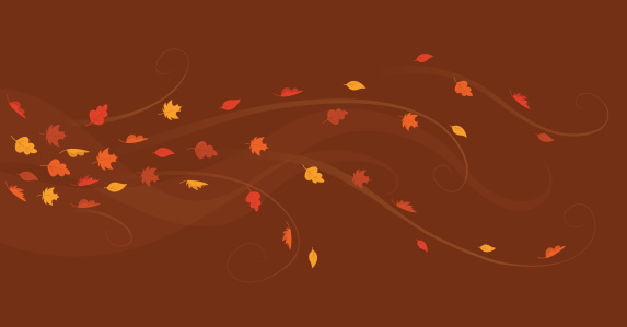 Autumn leaves swirling