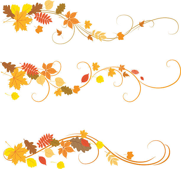 Autumn ornaments illustrated on a white background file_thumbview_approve.php?size=1&id=26011669 growth borders stock illustrations