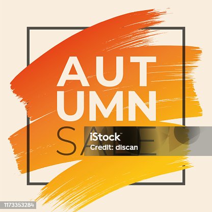 istock Autumn Sale design for advertising, banners, leaflets and flyers. 1173353284