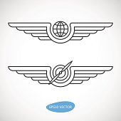istock Aviation emblems, badges and logo patches 685070834