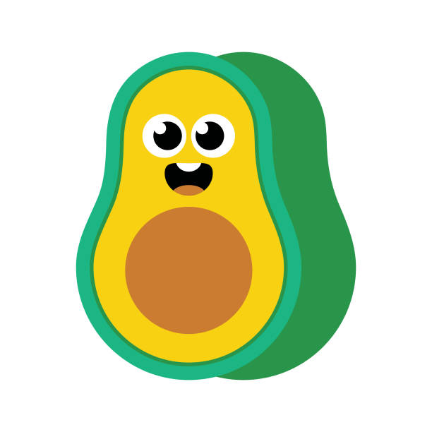 stockillustraties, clipart, cartoons en iconen met avocado illustration - vegan keto