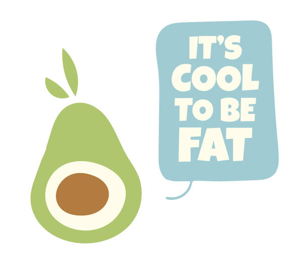 stockillustraties, clipart, cartoons en iconen met avocado keto food - vegan keto