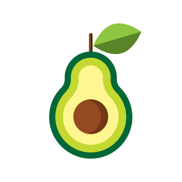 stockillustraties, clipart, cartoons en iconen met avocado - avocado