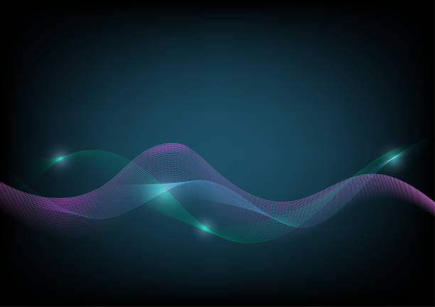 Avstract futuristic wave background vector art illustration