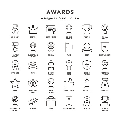 Awards - Regular Line Icons