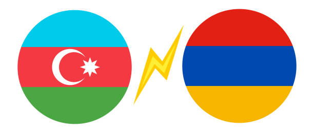 stockillustraties, clipart, cartoons en iconen met azerbeidzjan vs armenië. - armenia