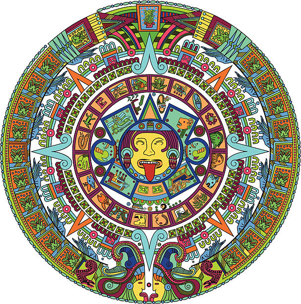 Royalty Free Mayan Calendar Clip Art, Vector Images