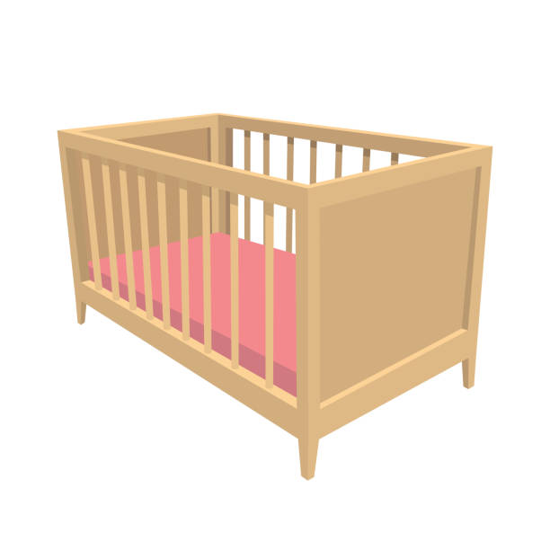stockillustraties, clipart, cartoons en iconen met baby bed vector ontwerp illustratie geïsoleerd op witte achtergrond - cradle to cradle