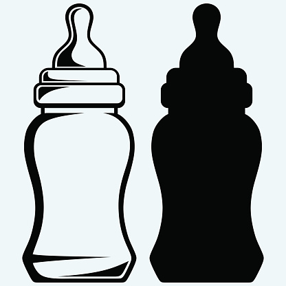 Download Baby Bottle With A Nipple Stock Illustration - Download ...