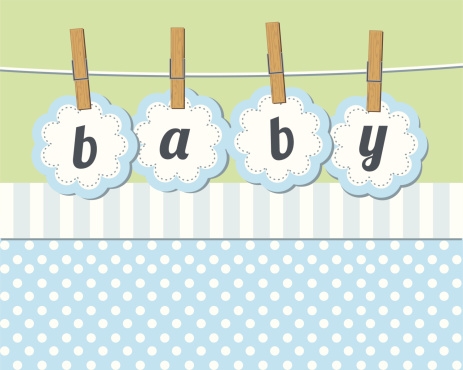 Baby boy arrival announcement card