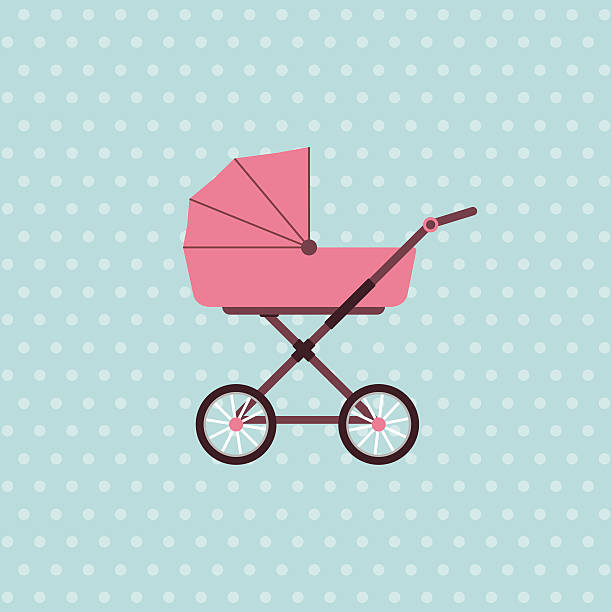 Baby carriage Baby carriage. Vector background with pram. Vector illustration baby carriage stock illustrations