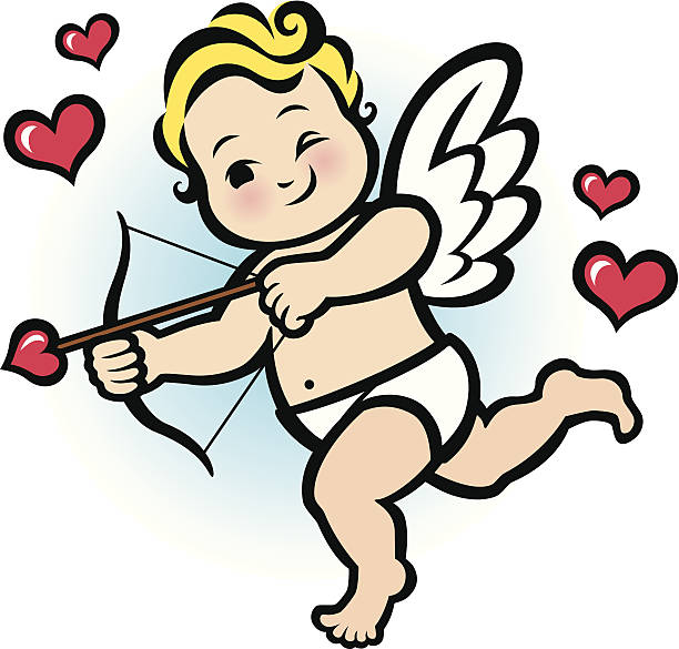 Baby Cupid vector art illustration