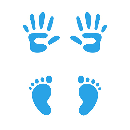 Download Baby Feet And Hands Icon Vector Stock Illustration ...