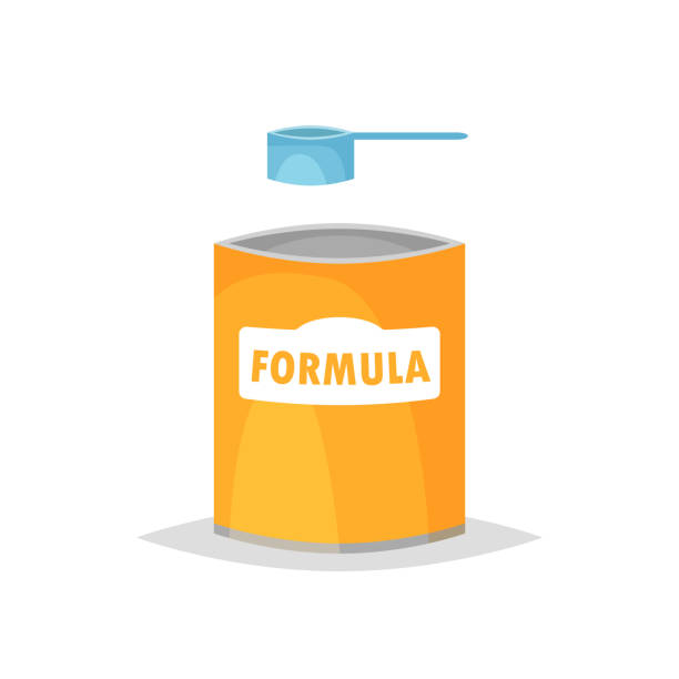 wektor formuły dla niemowląt - baby formula stock illustrations
