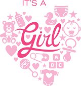 Baby icons - It's a Girl.