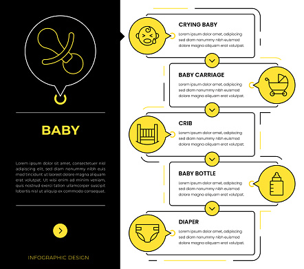 Baby Infographic Concept Vectors